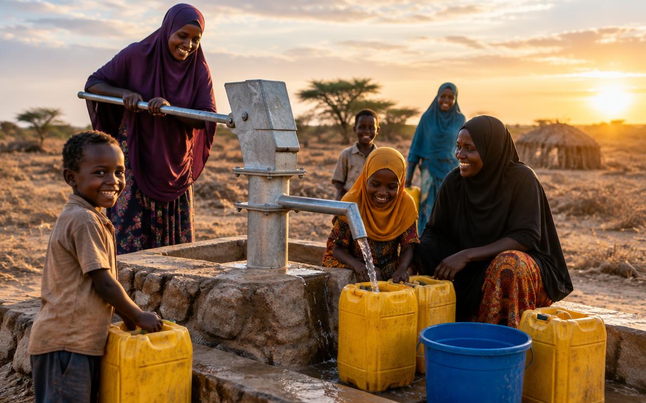 Brunnenbau in Somalia.